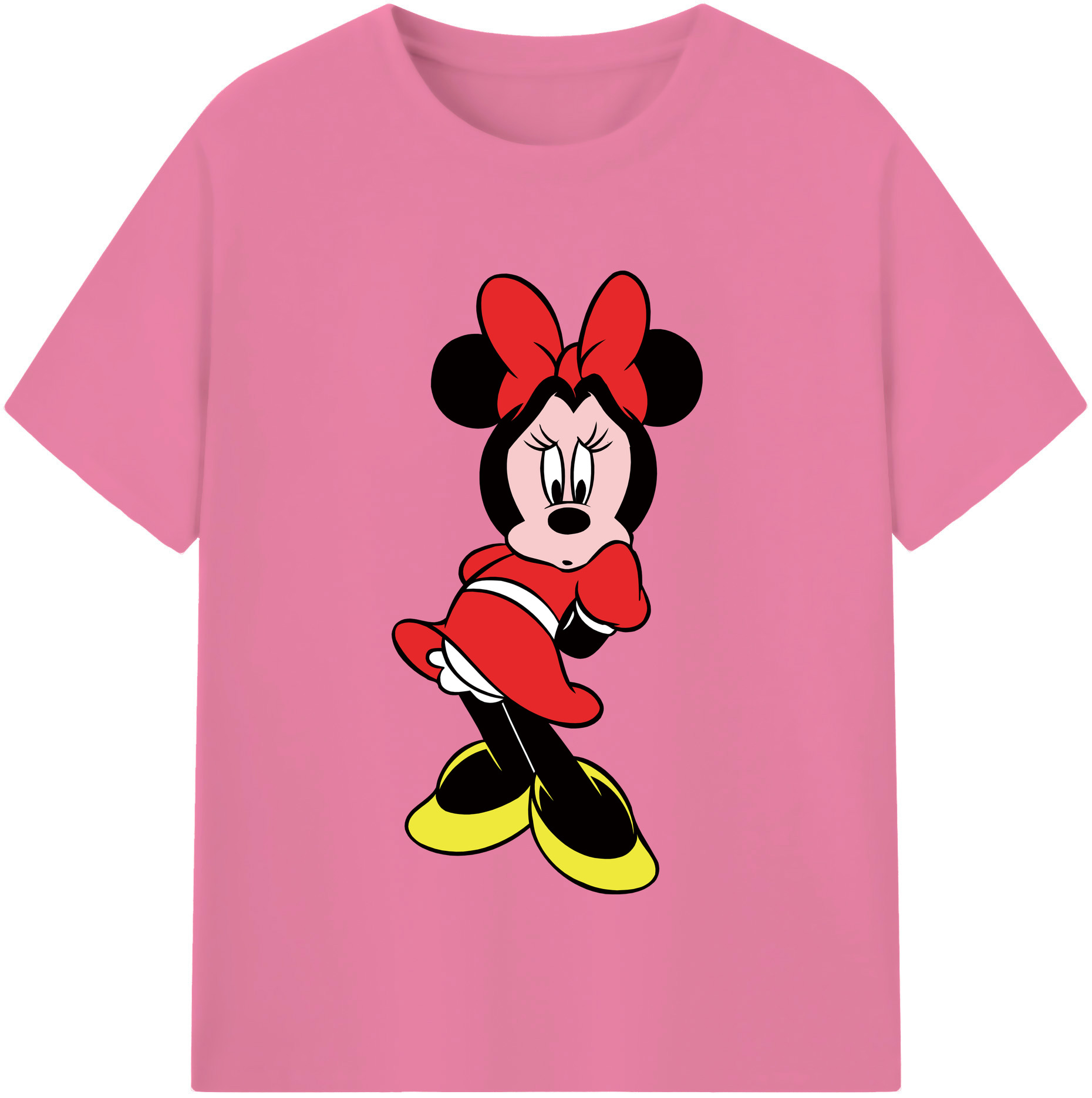 （画像用） ミッキーマウス Mickey Mouse 綿100％半袖Tシャツ（フロントプリント）